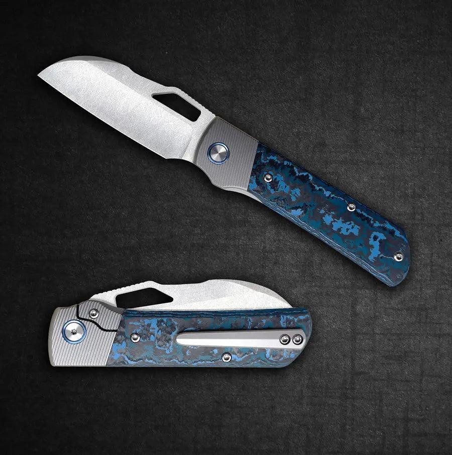 Divo Knives-Divo Stout V2 - RIGHTY - Arctic Storm - Stonewashed Blade-1-Urban Cutlery