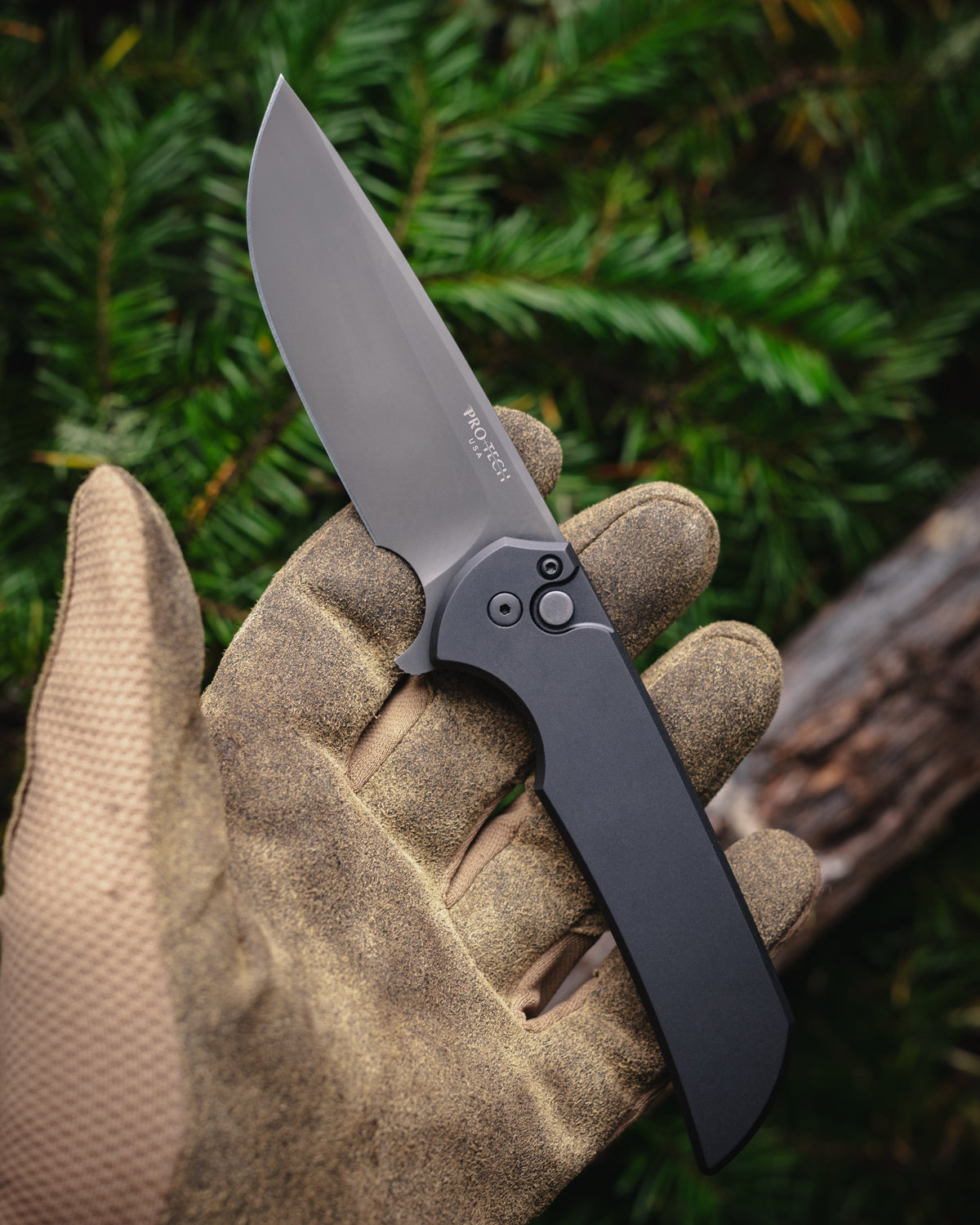 Pro-Tech Mordax (MX103) - Black Handle - DLC Black Magnacut Blade - DLC Black Mini Deep Carry Clip