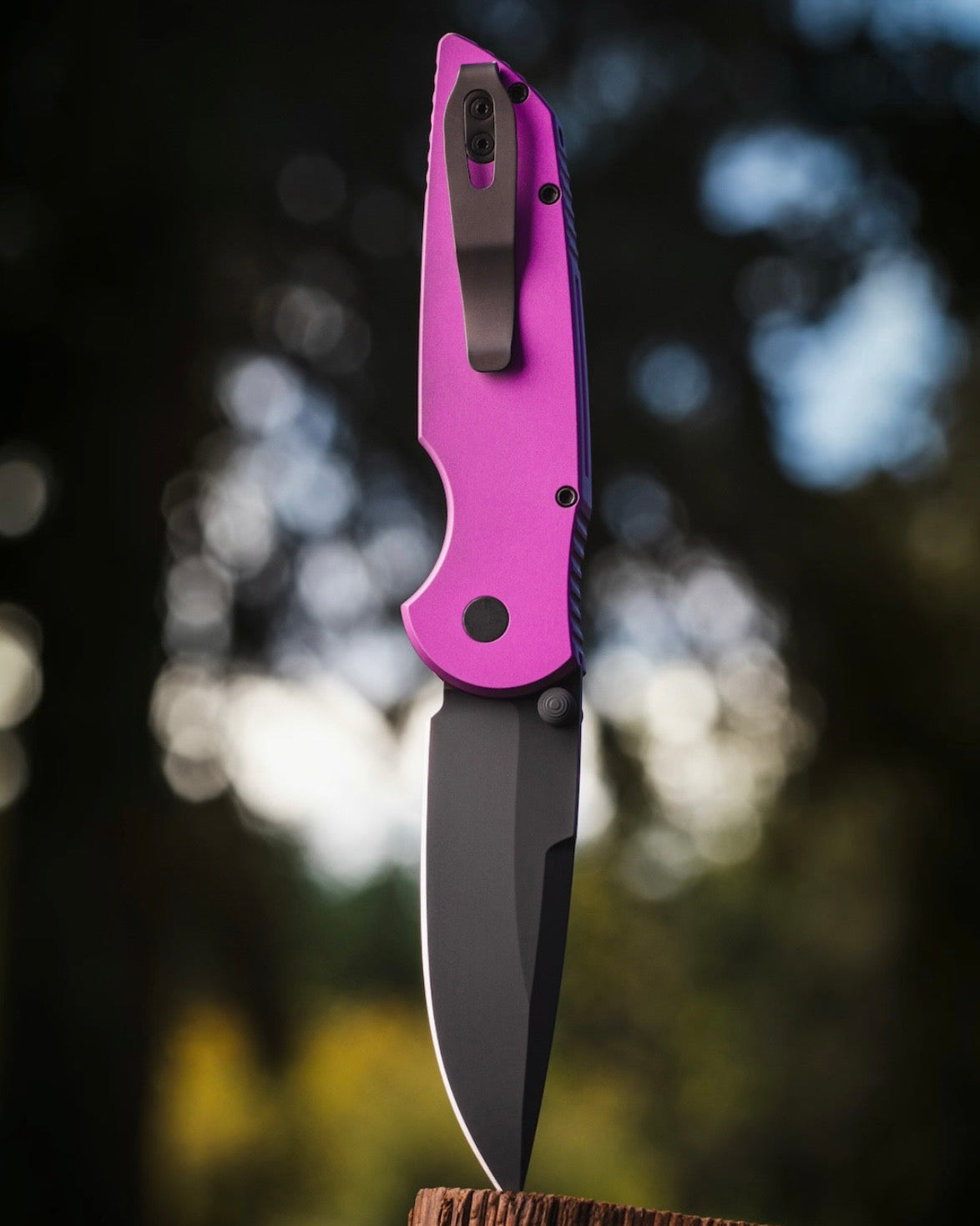 Pro-Tech-Pro-Tech INT1103.LTD.Purple TR-3 INTEGRITY Manual - Solid Purple Handle - DLC Black MAGNACUT Blade - Black Lip Pearl Button - Black Hardware-3-Urban Cutlery