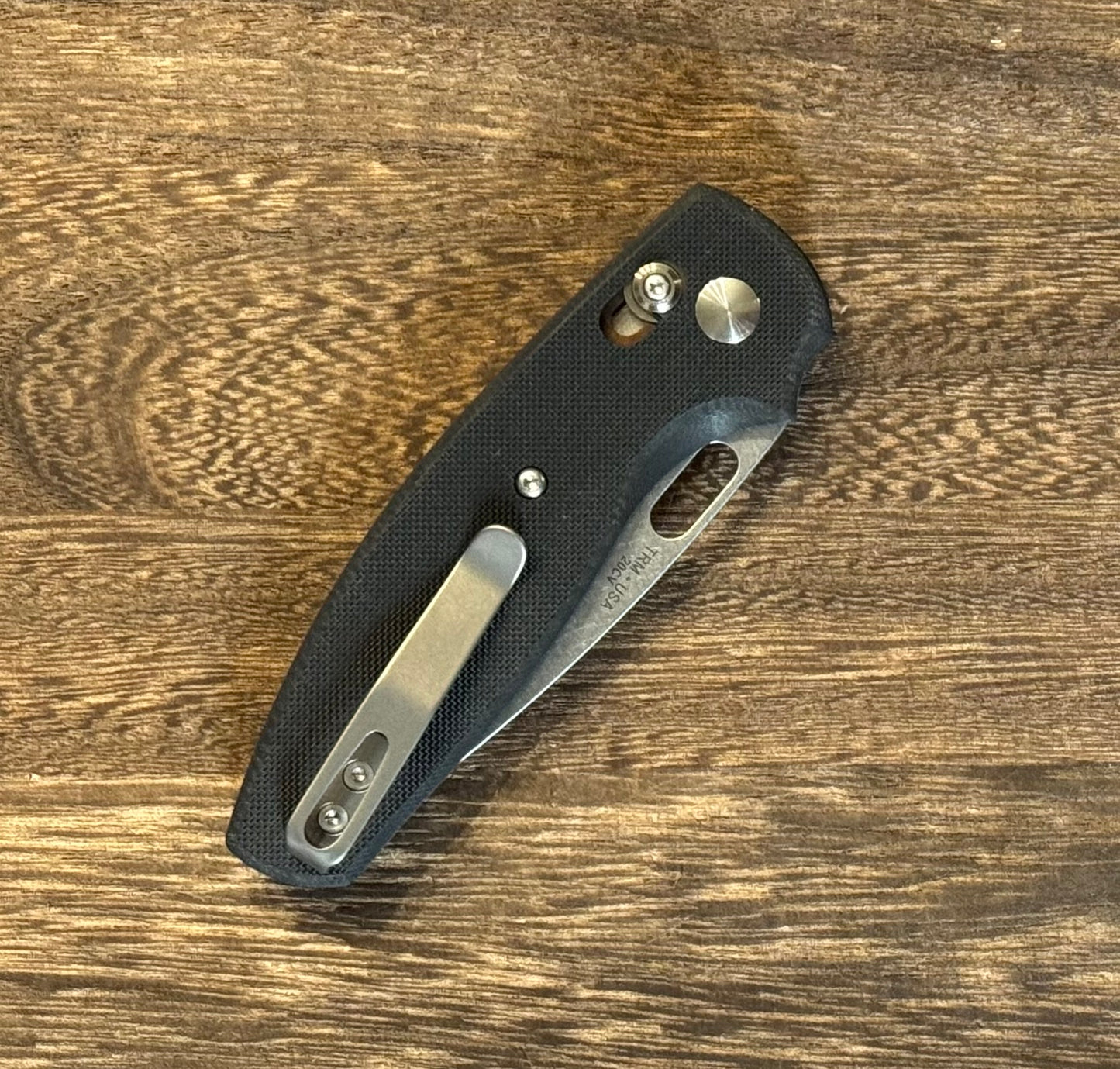 Three Rivers Mfg.-Three Rivers Mfg. (TRM) Bulldog - Black G10 Handles - 20CV Blade-4-Urban Cutlery