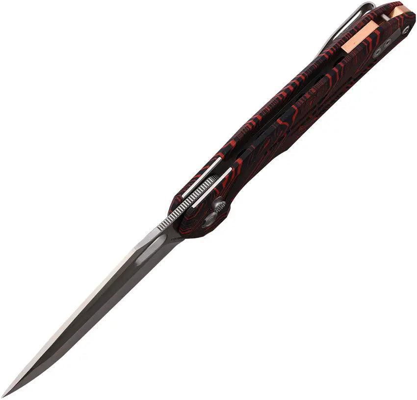 Vosteed-Vosteed Thunderbird - Trek Lock Knife (3.48" S35VN Blade & Red Topo G10 Handle) - VOSTBSG1-7-Urban Cutlery
