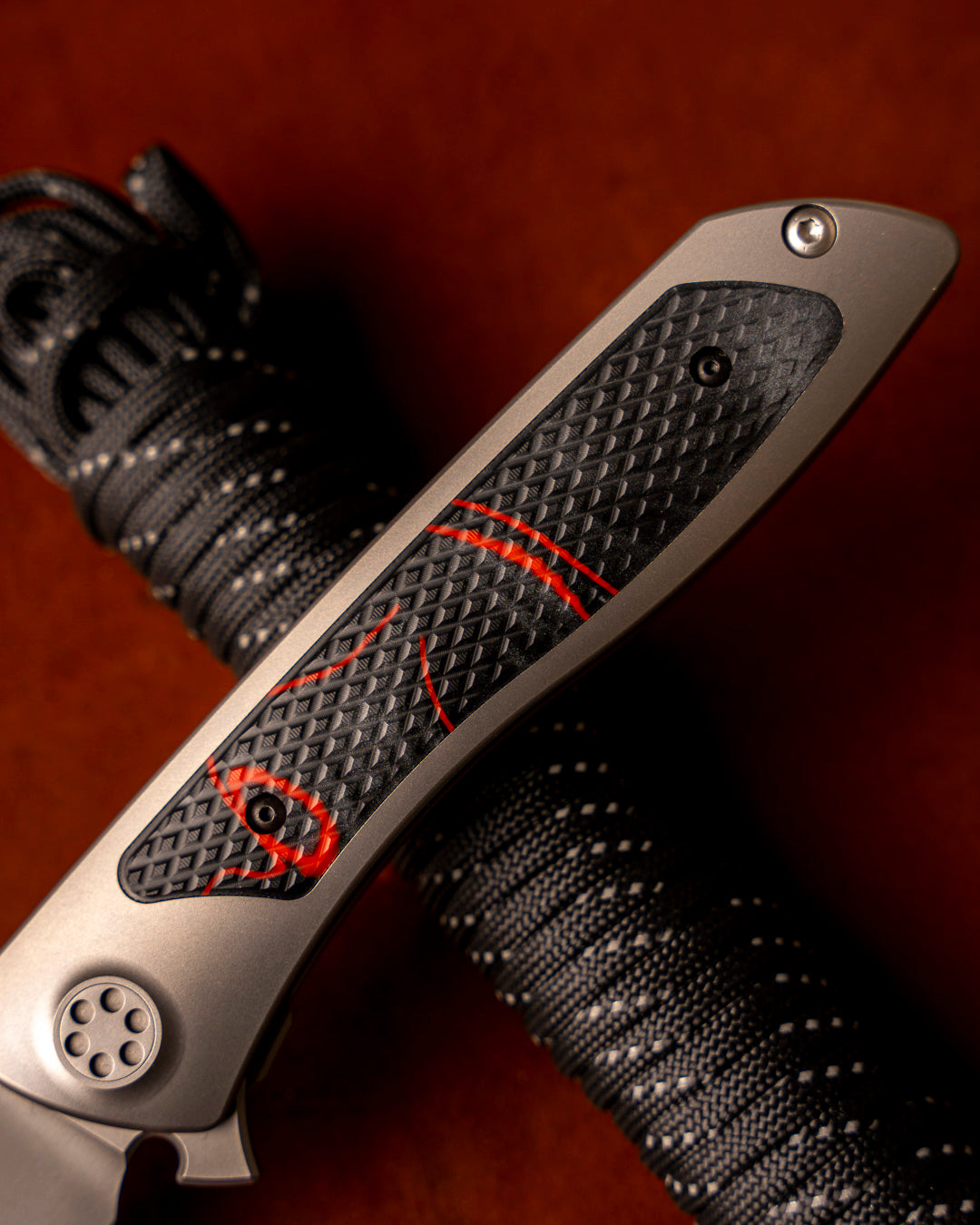 Sharp by Design T10 – Lava Flow Kirinite Inlay Handles - Harpoon Clip Point