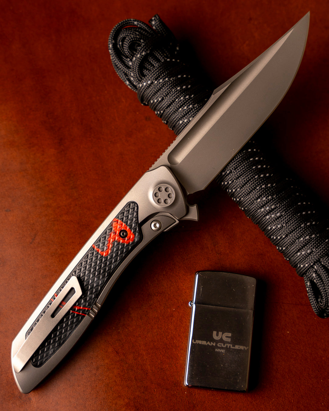 Sharp by Design T10 – Lava Flow Kirinite Inlay Handles - Harpoon Clip Point