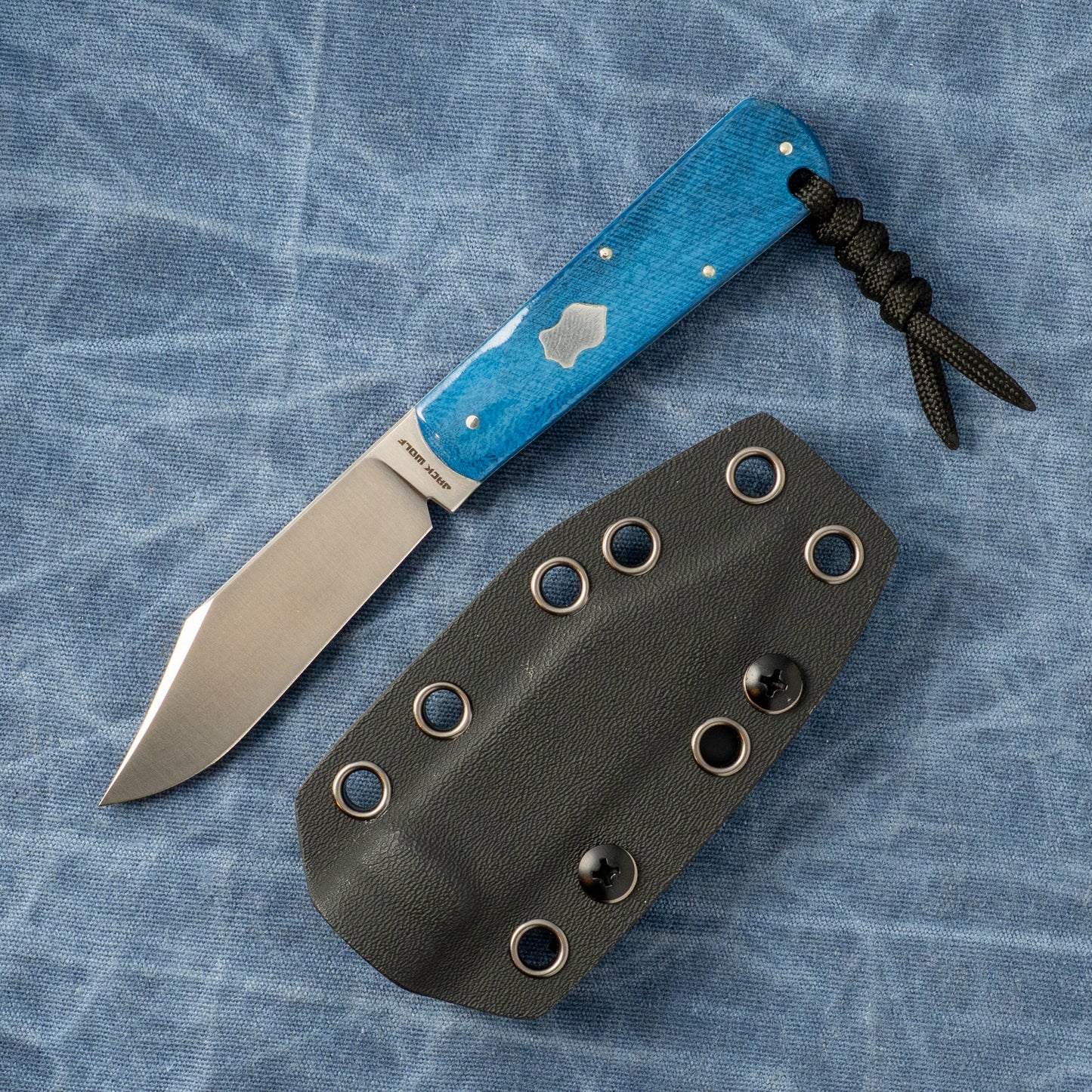 Jack Wolf Knives GATEWAY FIXedc - SAWCUT BLUE BONE - Available 6/16 @ 2PM EST!