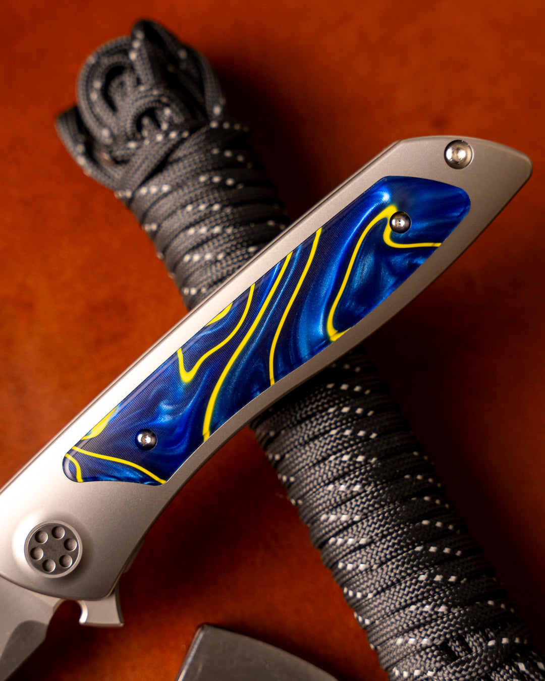 Sharp by Design T10 – Royal Pearl Kirinite Inlay Handles - Etched Blade