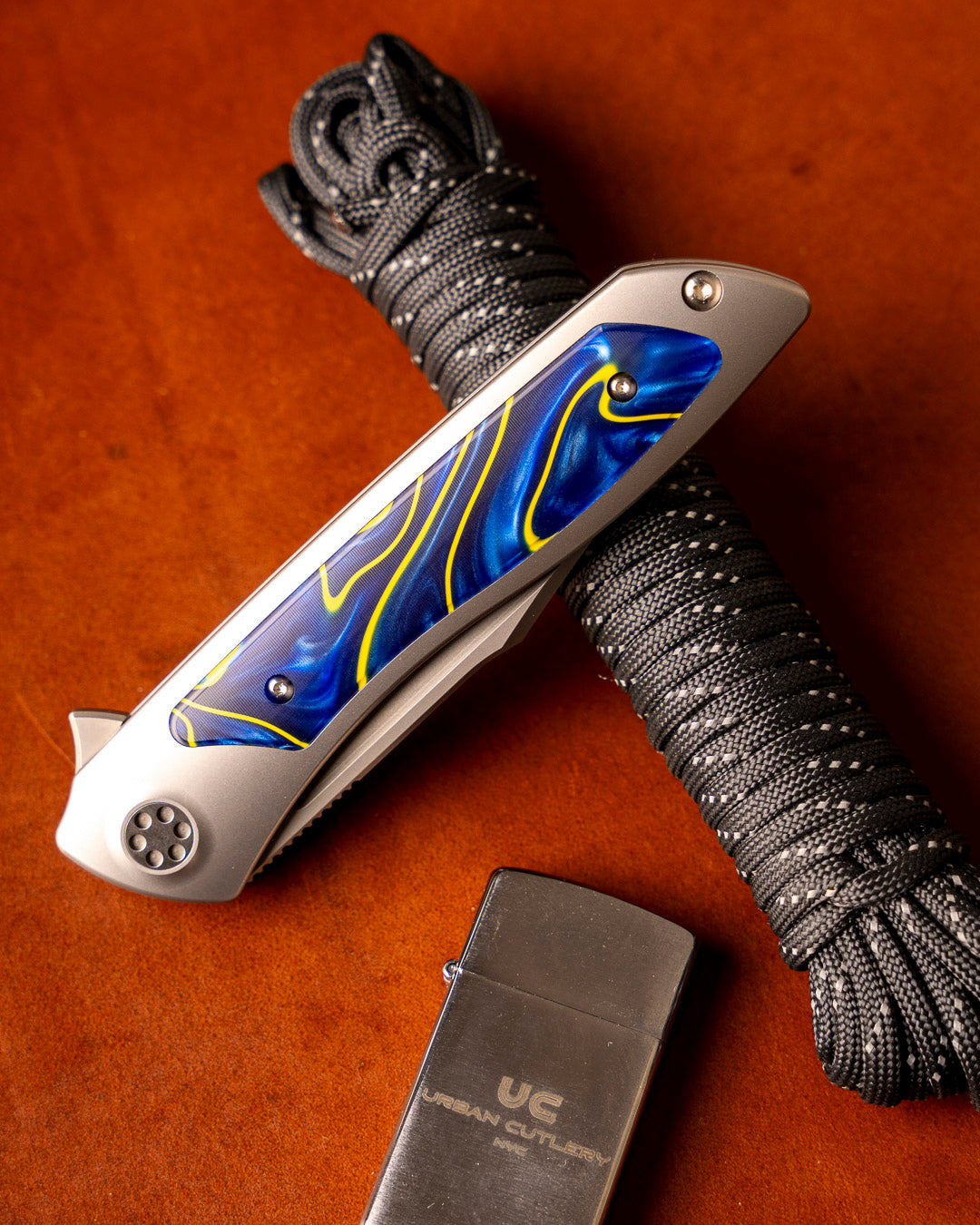 Sharp by Design T10 – Royal Pearl Kirinite Inlay Handles - Etched Blade