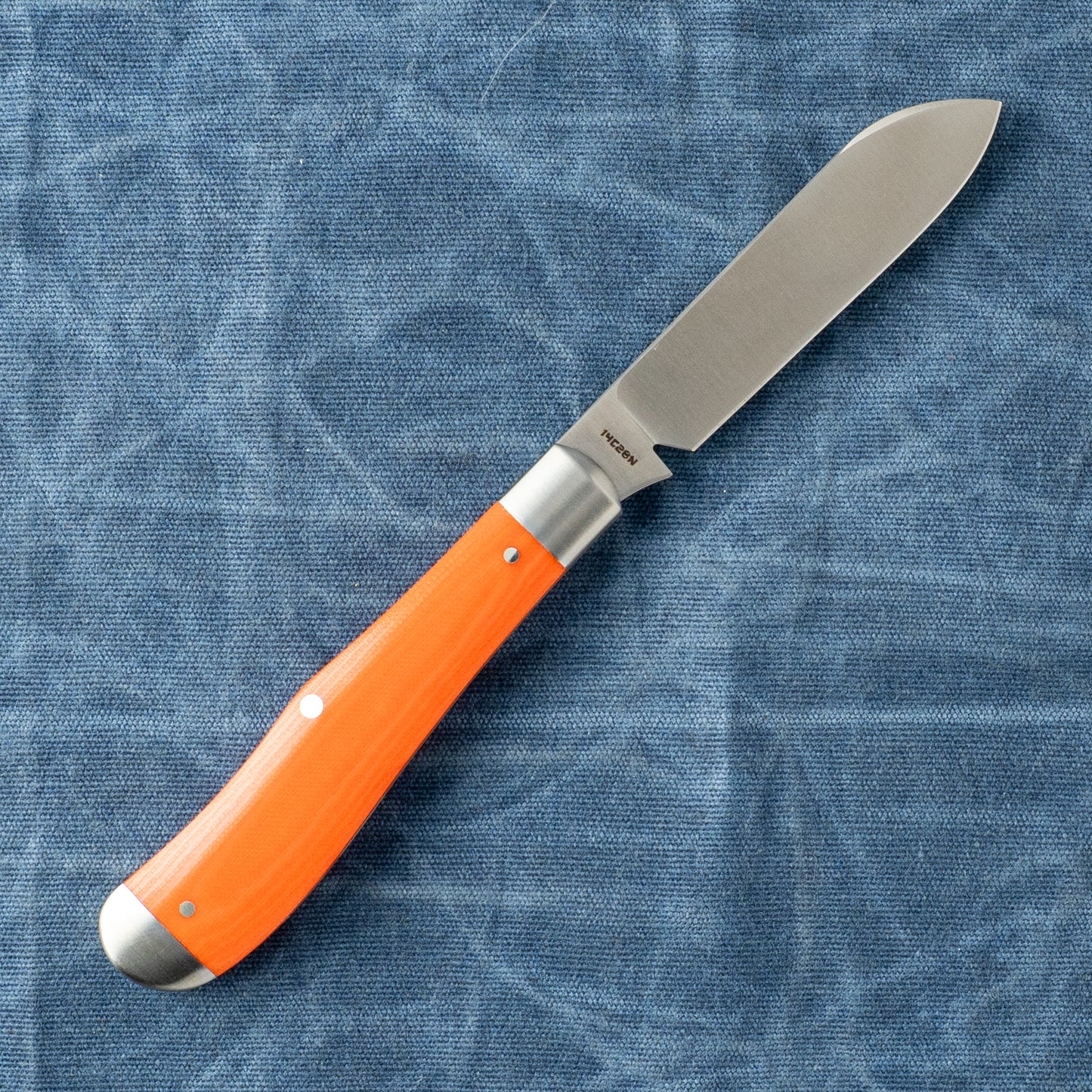Jack Wolf Knives GATEWAY EUREKA - VIBE BENGAL ORANGE LINEN MICARTA - Available 8/21 @ 2PM EST!