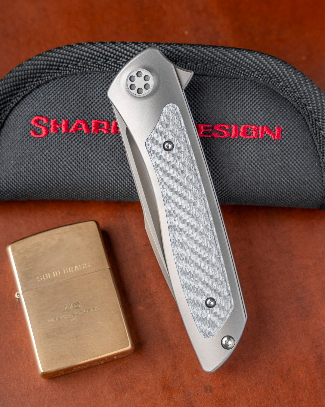 Sharp by Design T10 – Silver Twill Carbon Fiber Inlay Handles
