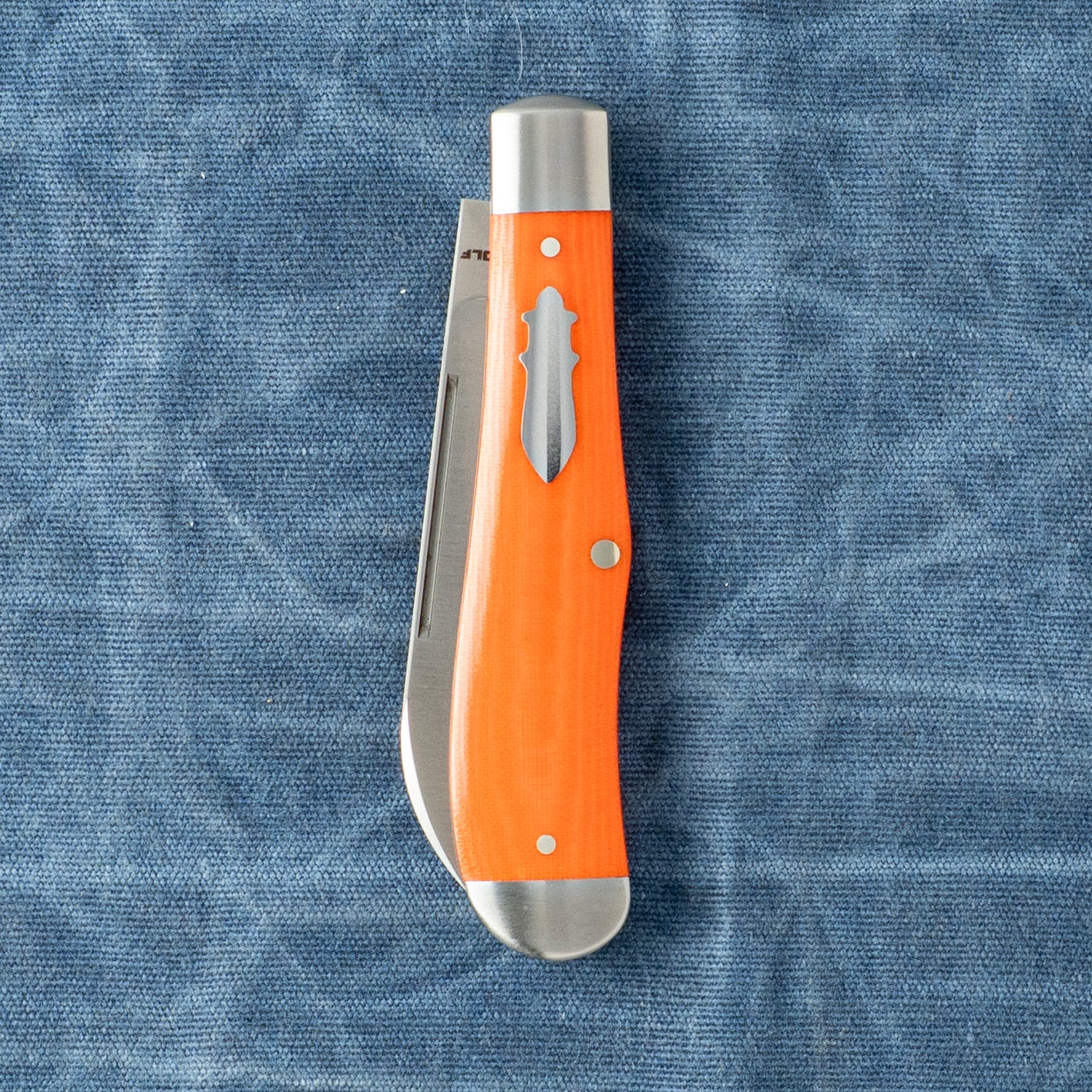 Jack Wolf Knives GATEWAY EUREKA - VIBE BENGAL ORANGE LINEN MICARTA - Available 8/21 @ 2PM EST!