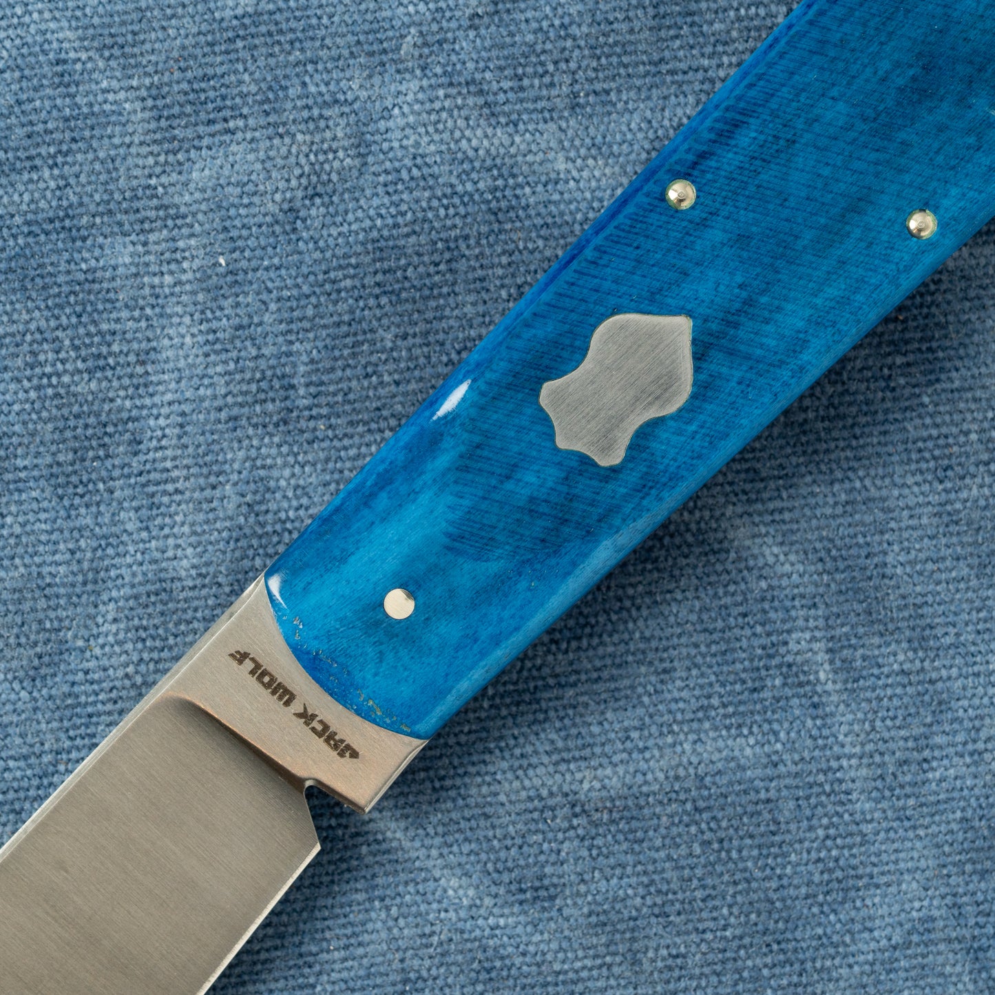 Jack Wolf Knives GATEWAY FIXedc - SAWCUT BLUE BONE - Available 6/16 @ 2PM EST!