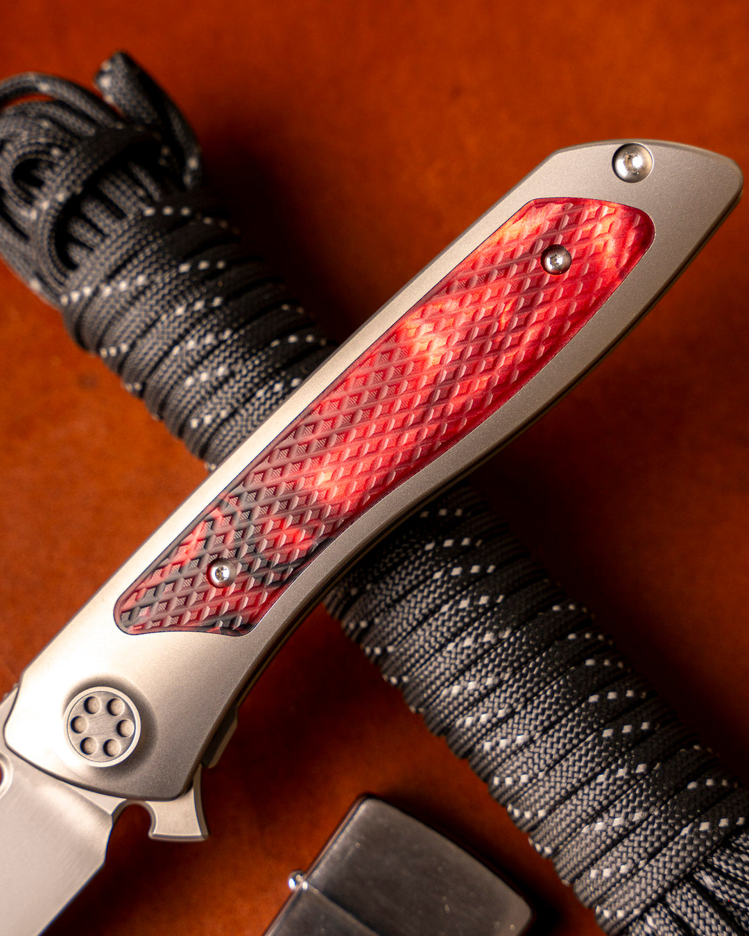Sharp by Design T10 – Red Velvet Kirinite Inlay Handles - Slotted Blade