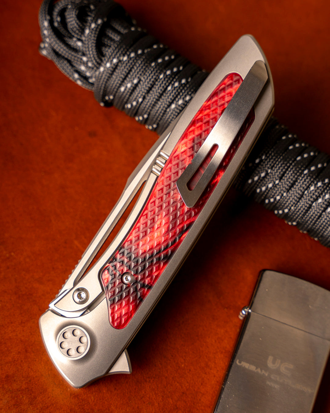 Sharp by Design T10 – Red Velvet Kirinite Inlay Handles - Slotted Blade