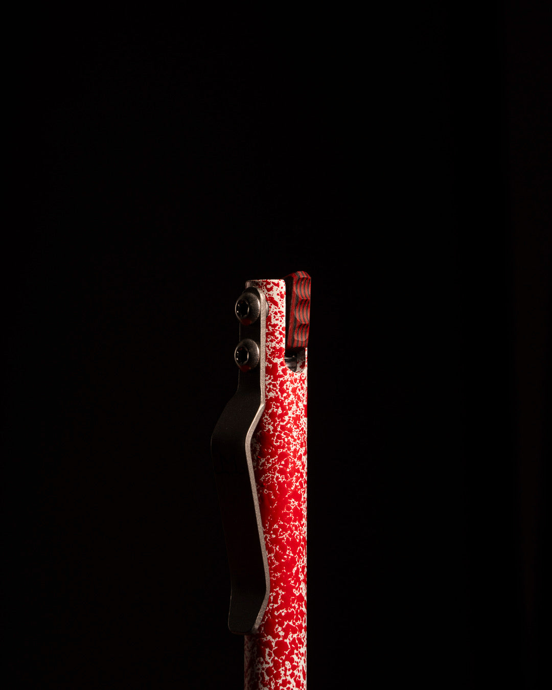 Maverick Customs Flipper Universal Pen - White/Red Splatter Cerakote Aluminum - Camo G10 Flipper
