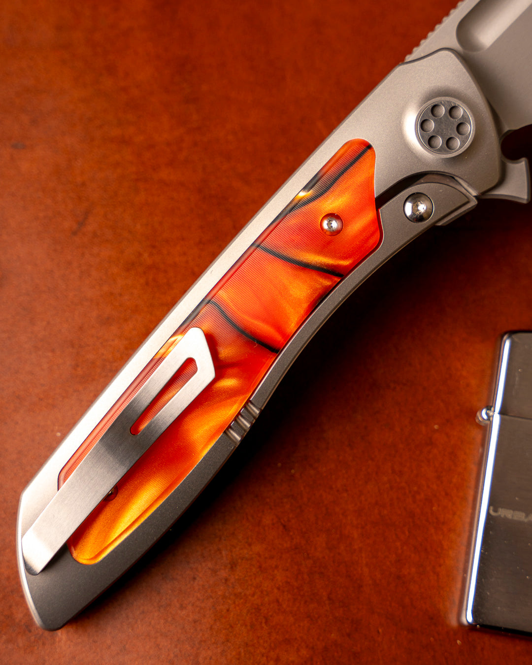 Sharp by Design T10 – Bengal Tiger Kirinite Inlay Handles - Etched Blade