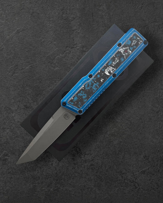 Chaves Knives-Chaves Dissident OTF Knife - M390 Tanto & "Nebula" Carbon Fiber Inlay-1-Urban Cutlery