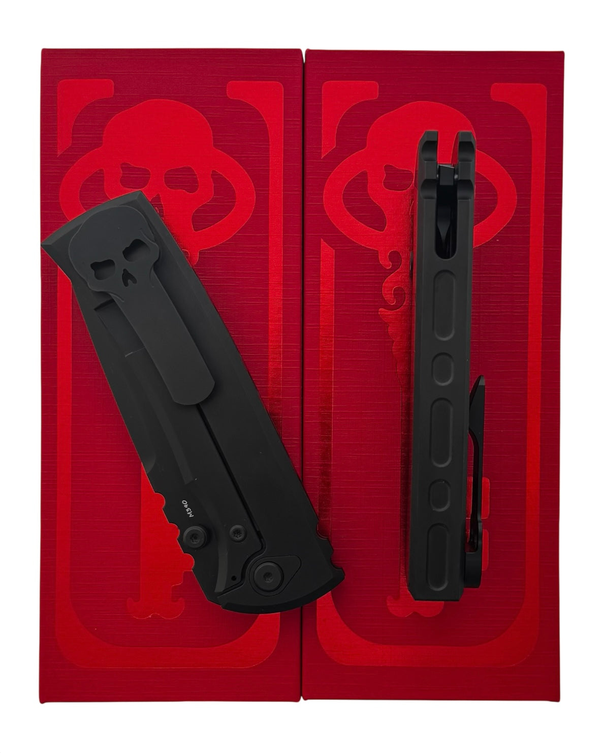Chaves Knives-Chaves Knives Magnetic Inlay Integral Redencion 229 Frame Lock - Black PVD w/ Satin Flats Titanium Handles w/ Magnetic Inlay - Black PVD M390 Drop Point Blade-3-Urban Cutlery