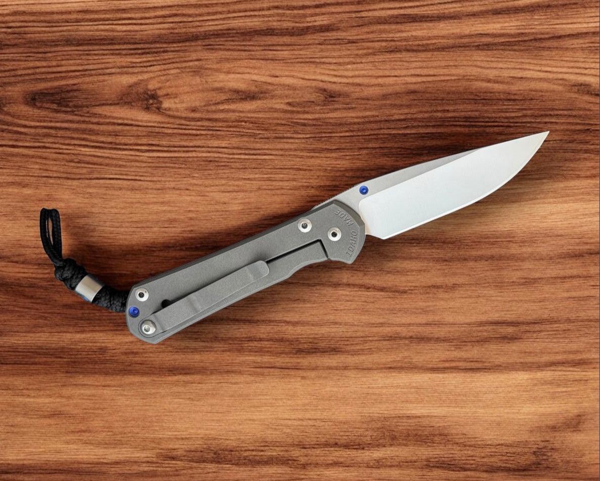 Chris Reeve Knives-Chris Reeve Knives Small Sebenza - Blue Dog Paw Graphic - MagnaCut Blade-2-Urban Cutlery