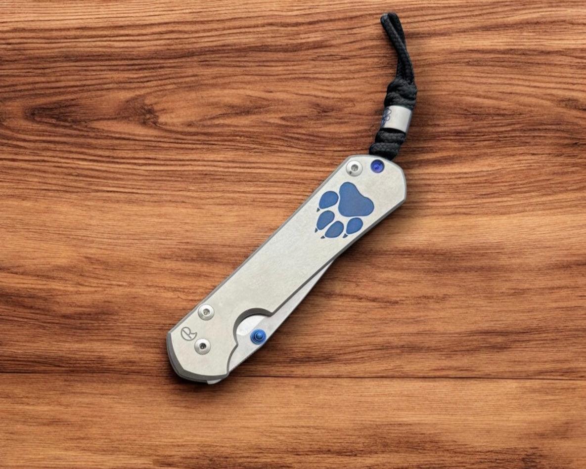 Chris Reeve Knives-Chris Reeve Knives Small Sebenza - Blue Dog Paw Graphic - MagnaCut Blade-3-Urban Cutlery