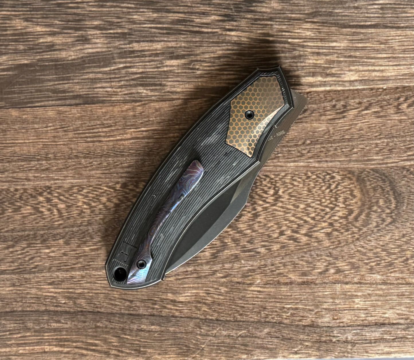 Custom Knife Factory-Custom Knife Factory Davless Carbon Fiber & Superconductor w/ Two Tone Blackwash-5-Urban Cutlery