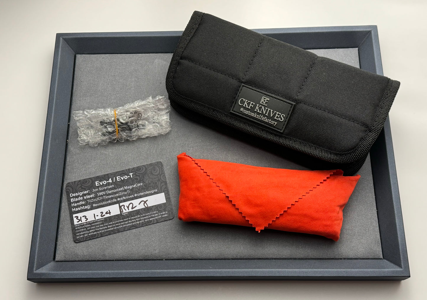 Custom Knife Factory-Custom Knife Factory Rotten Design Evo 4.0 Barked DLC w/ DLC S90V - Brand New-6-Urban Cutlery
