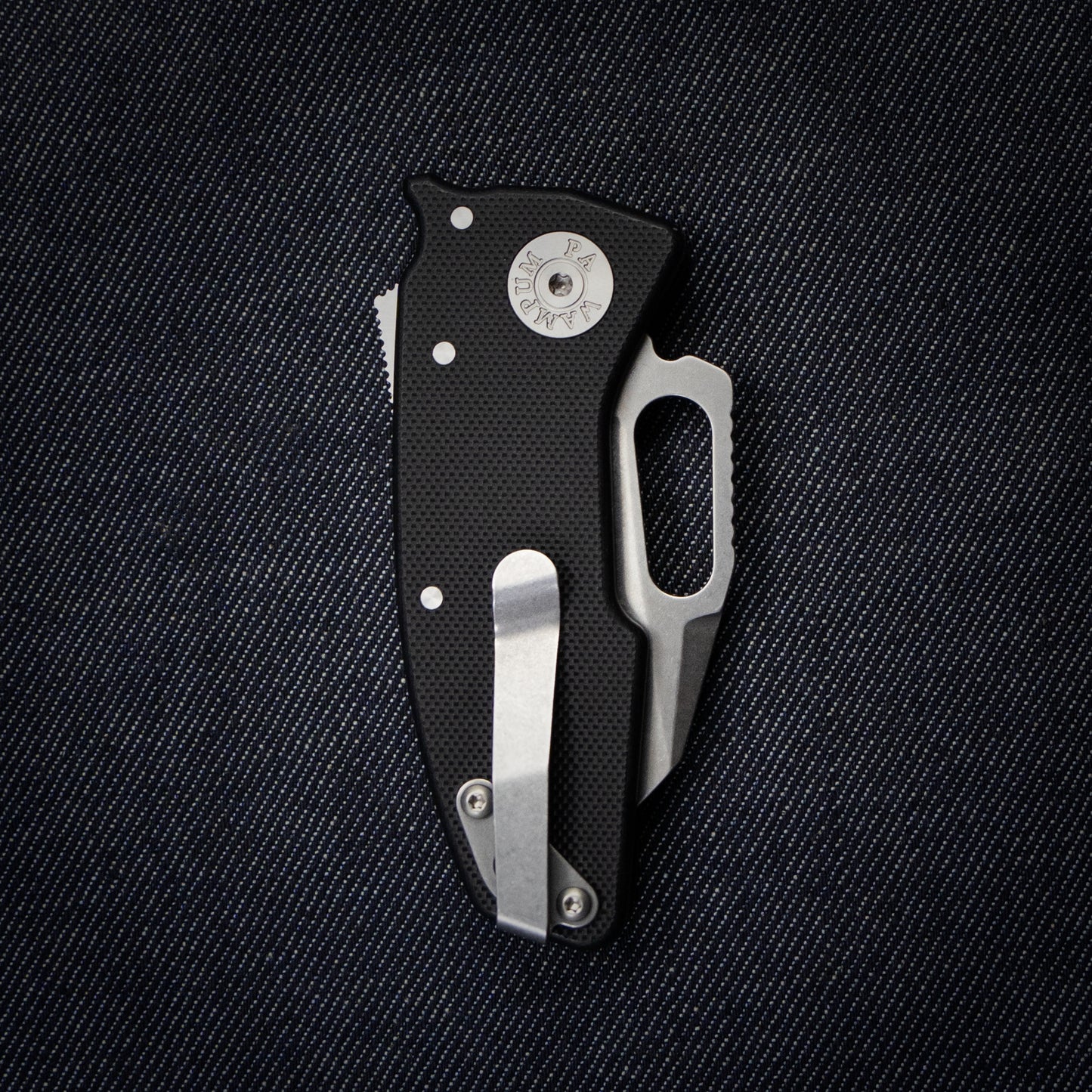 Demko Knives-Demko Knives Nano-Shark - Black G10 Handles - Stonewashed 20CV Shark Foot Blade-7-Urban Cutlery