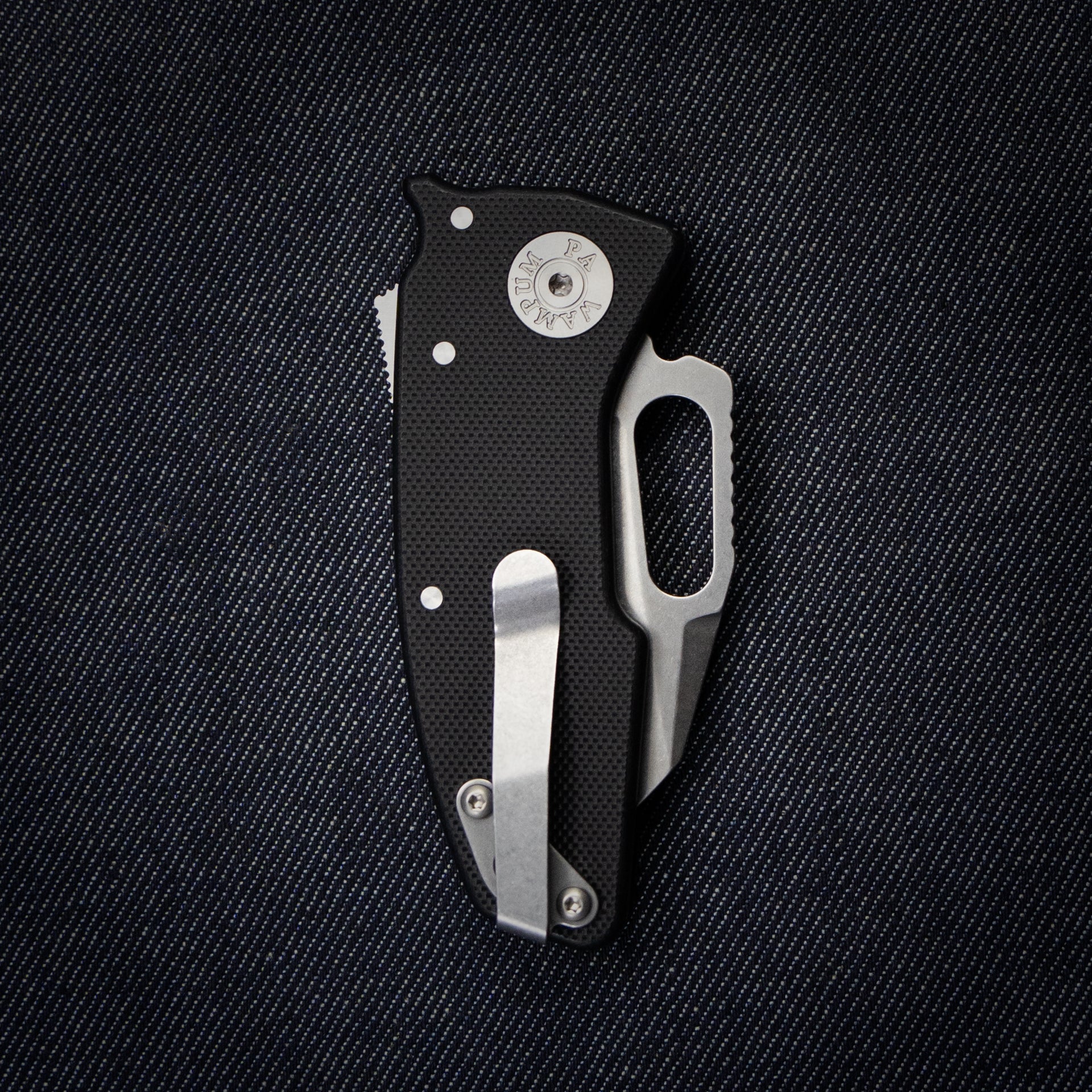 Demko Knives-Demko Knives Nano-Shark - Black G10 Handles - Stonewashed 20CV Shark Foot Blade-7-Urban Cutlery