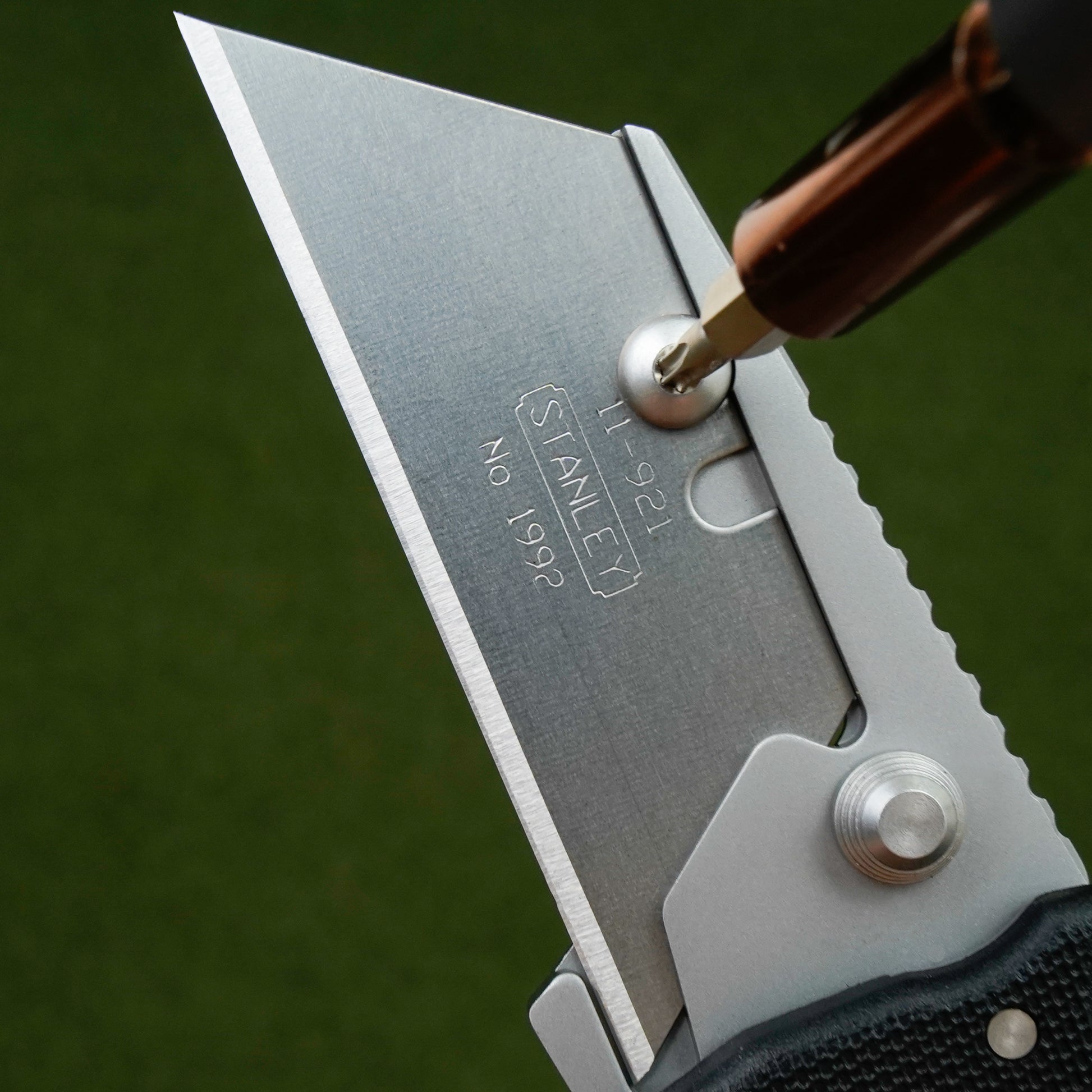 Demko Knives-Demko Knives Razor-Shark - Black GRN Handles - Utility Razor-3-Urban Cutlery