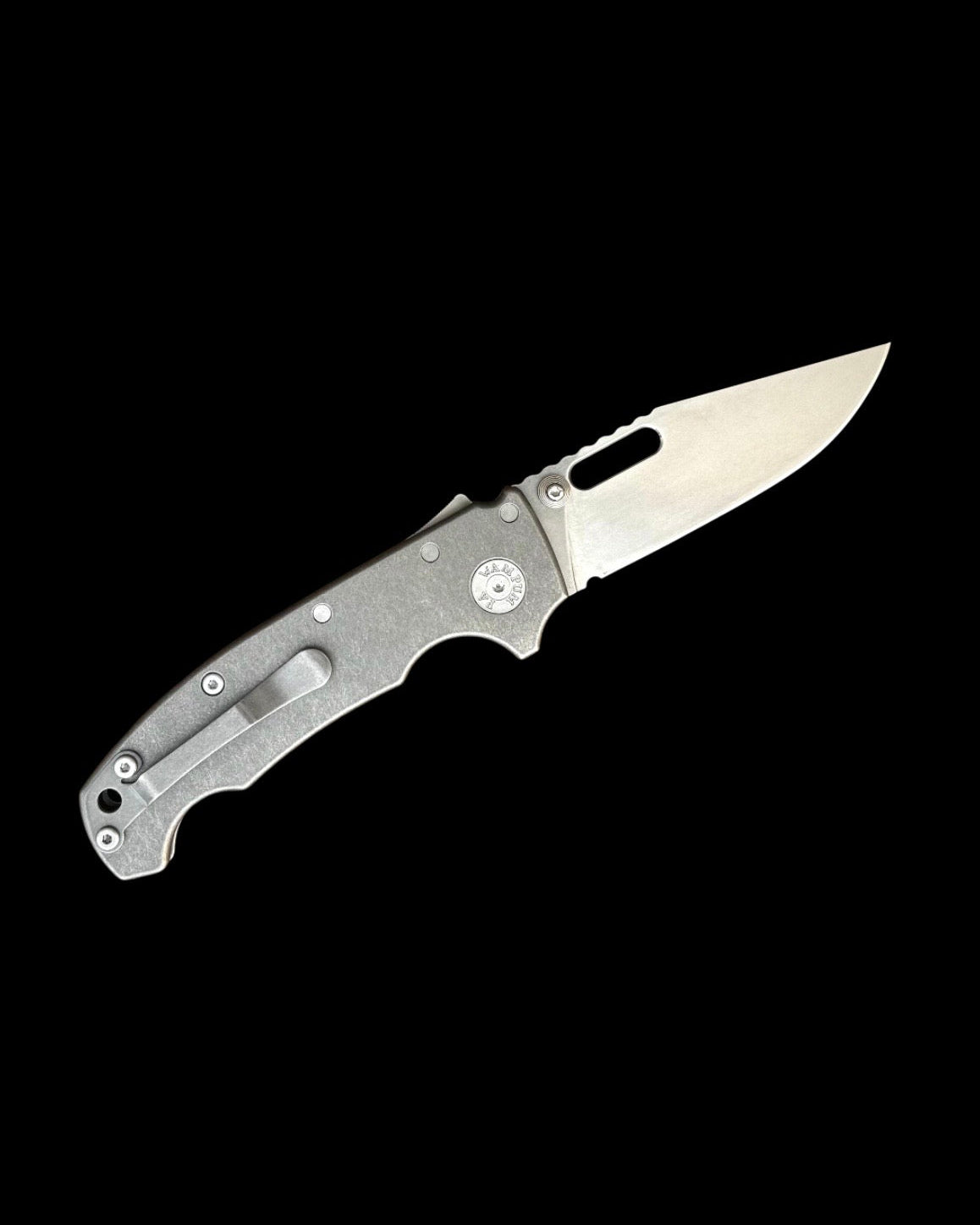 Demko Knives-Demko Knives USA AD20I Slim - K1 Smooth Titanium Handles - Nitro-X7 Clip Point Blade-2-Urban Cutlery