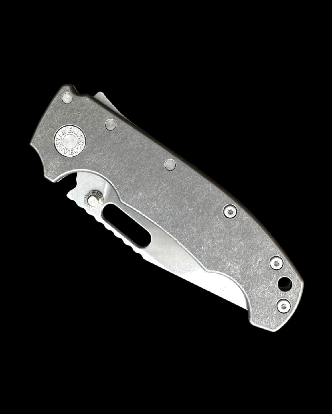 Demko Knives-Demko Knives USA AD20I Slim - K1 Smooth Titanium Handles - Nitro-X7 Clip Point Blade-3-Urban Cutlery