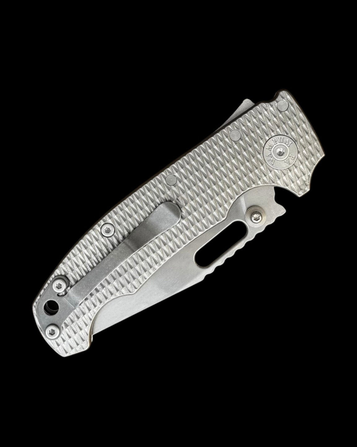 Demko Knives-Demko Knives USA AD20I Slim - K1 Textured Titanium Handles - Nitro-X7 Clip Point Blade-4-Urban Cutlery