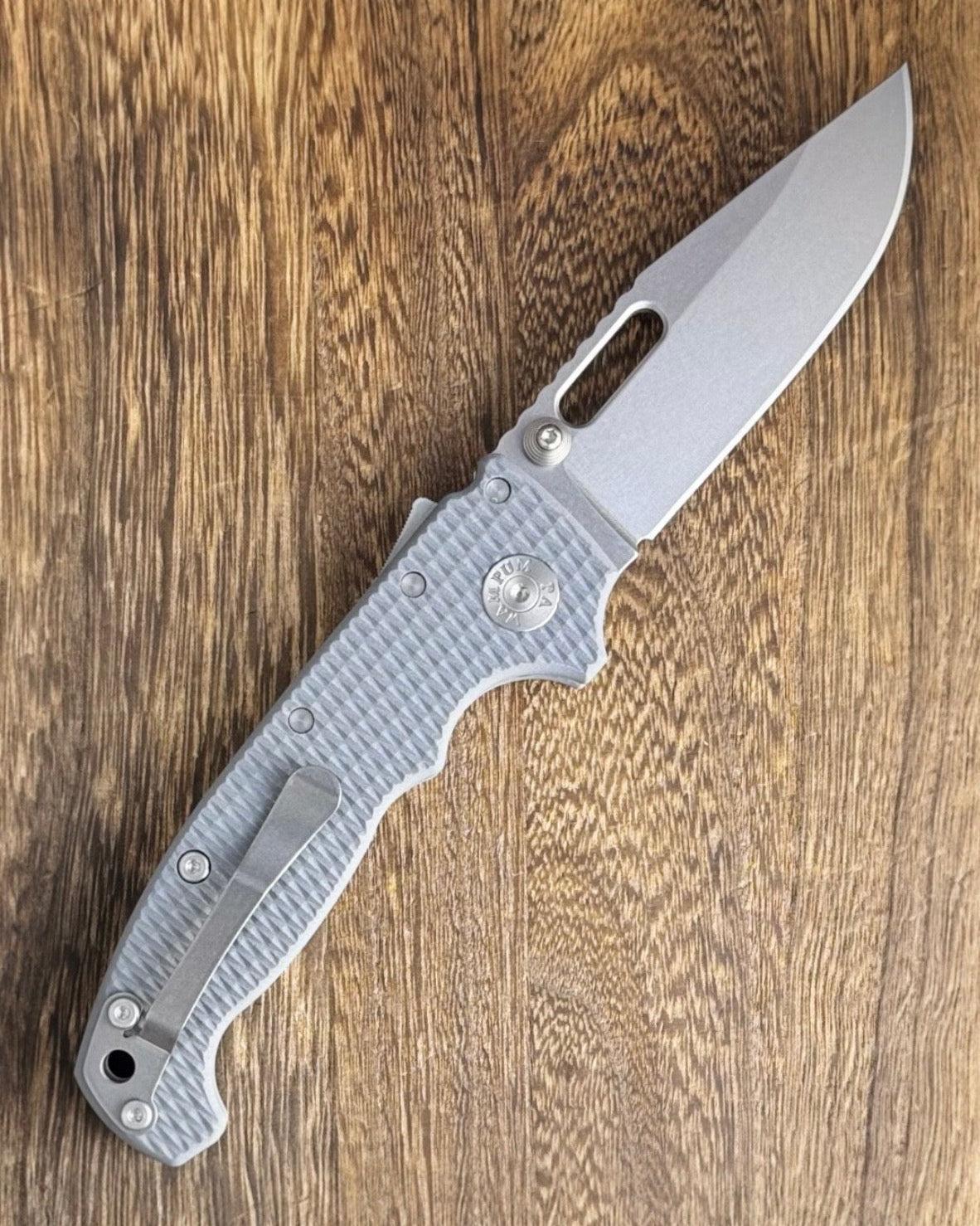 Demko Knives-Demko Knives USA MGAD20 - Grey G10 Handles - 3V Clip Point Blade-2-Urban Cutlery