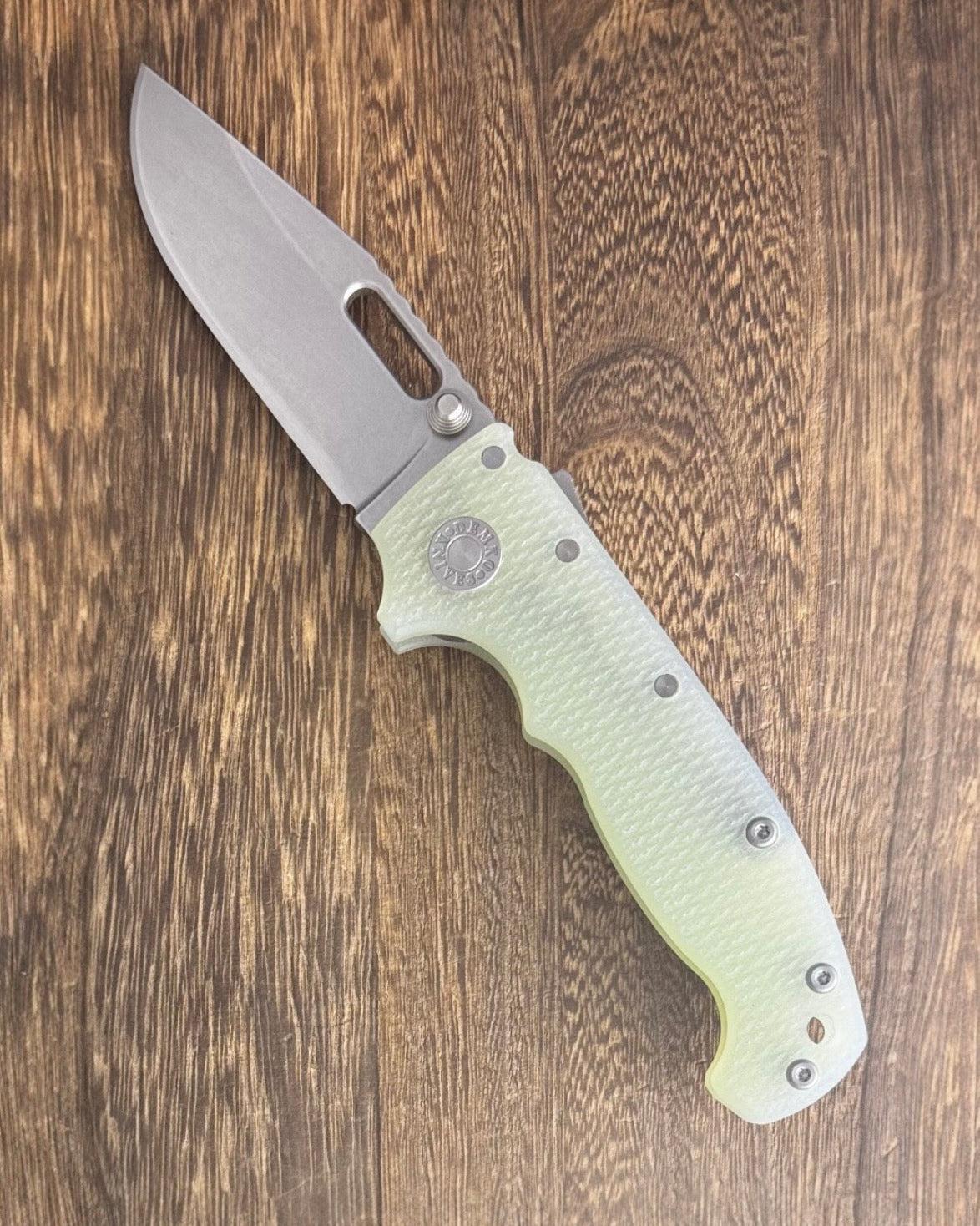 Demko Knives-Demko Knives USA MGAD20 - Natural G10 Handles - 3V Clip Point Blade-1-Urban Cutlery