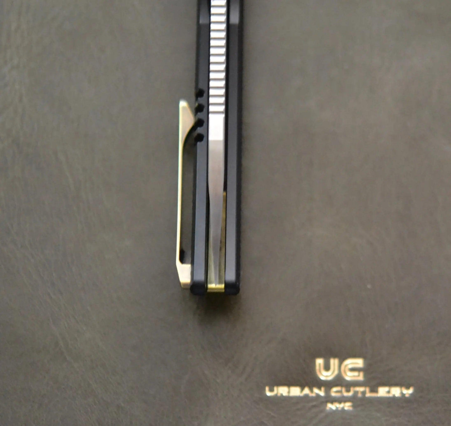 EMP EDC-EMP EDC Relative 3.4" Elmax Drop Point Satin Finish Milled Titanium Bronze #045 - Brand New-6-Urban Cutlery