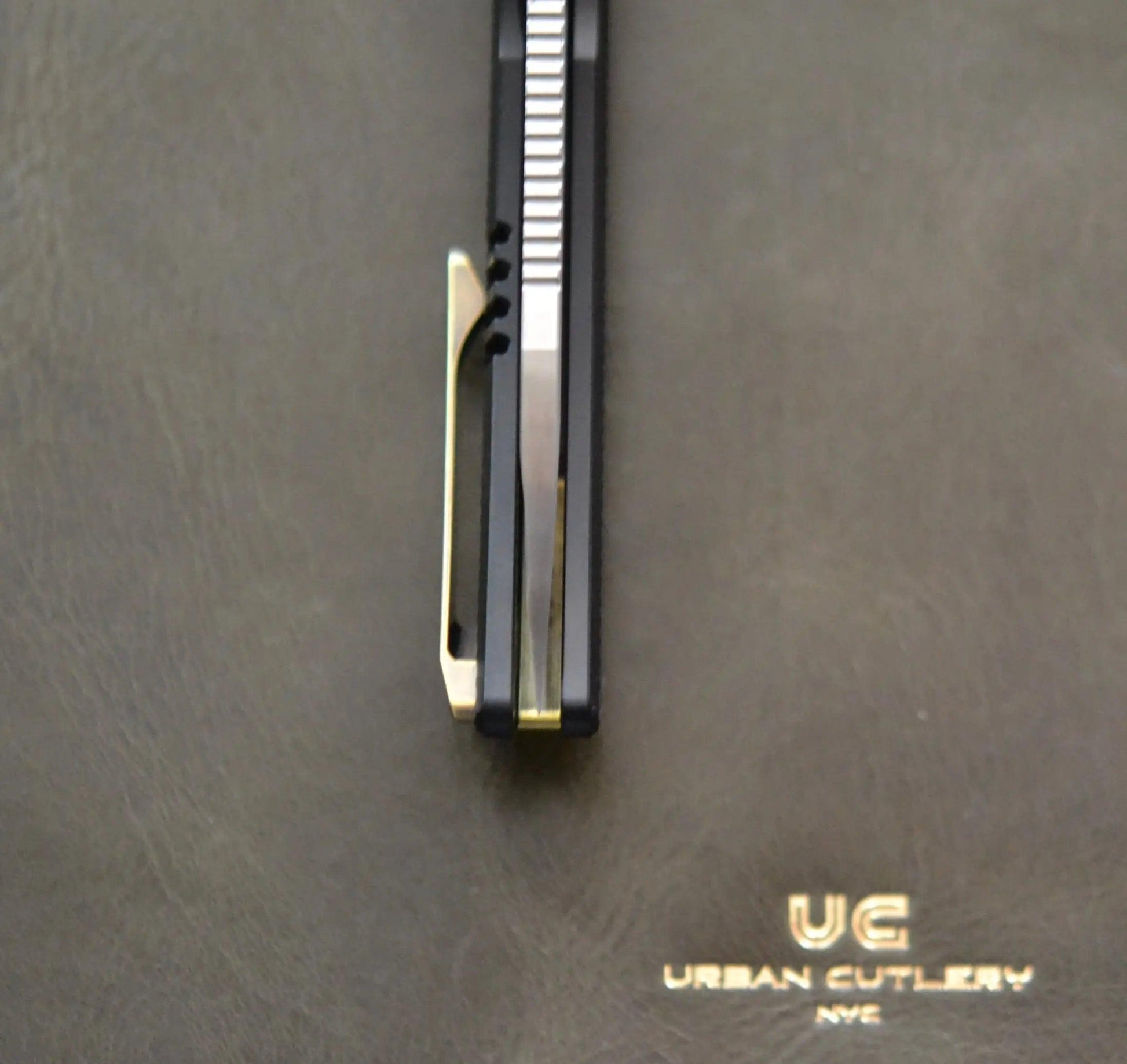 EMP EDC-EMP EDC Relative 3.4" Elmax Drop Point Satin Finish Milled Titanium Bronze #045 - Brand New-6-Urban Cutlery