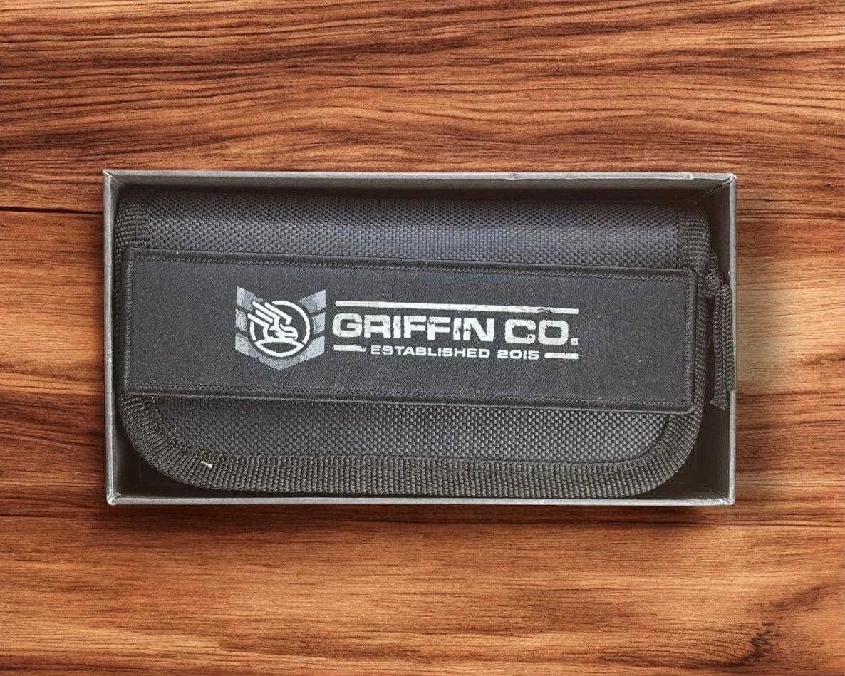 Griffin Company-Griffin Company Scout F3 Urban EDC Exclusive - Ti Scales w/ Seigaiha Engraved Brass Inlay-6-Urban Cutlery