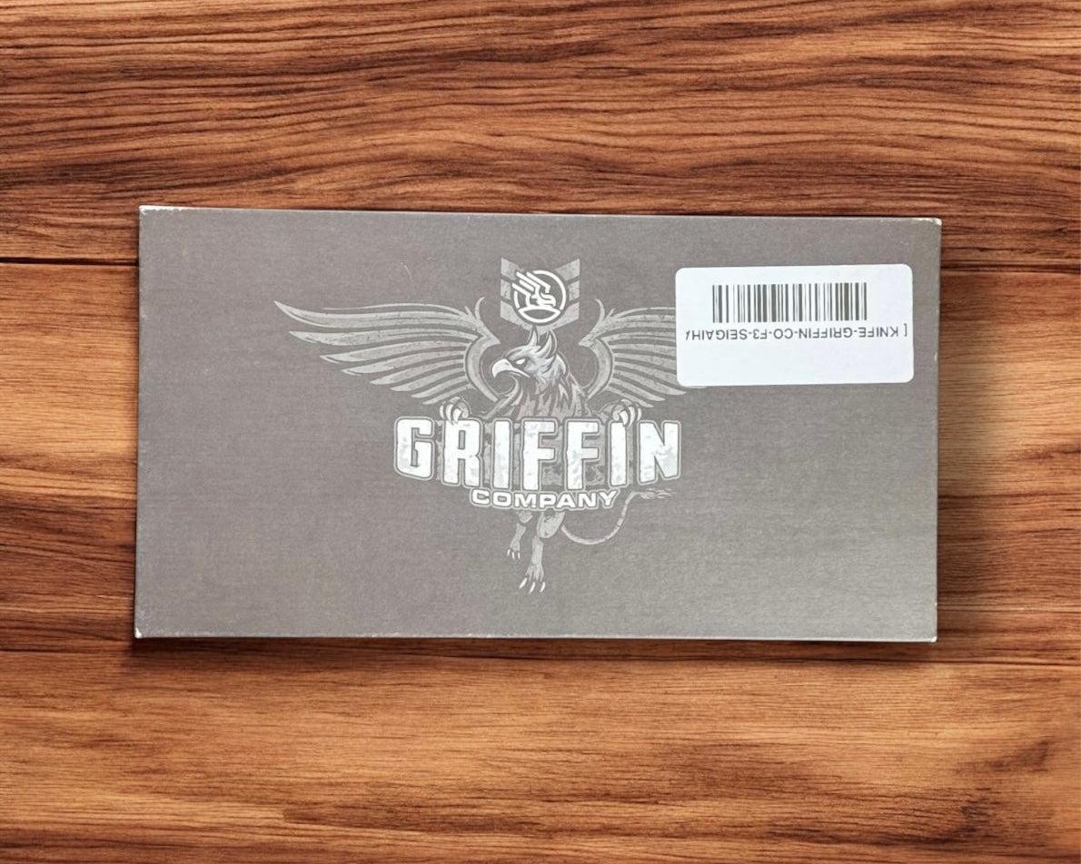 Griffin Company-Griffin Company Scout F3 Urban EDC Exclusive - Ti Scales w/ Seigaiha Engraved Brass Inlay-7-Urban Cutlery