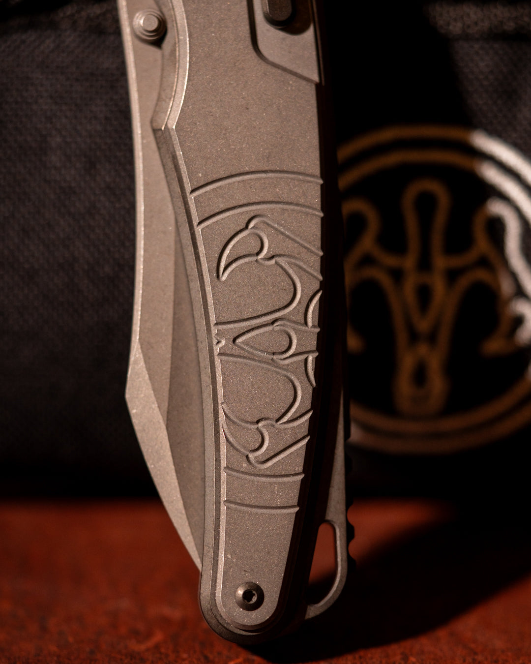 Hawk Knives-Hawk Knives Talon - DLC Titanium Frame, Tumbled Titanium Overlay - Tumbled M390 Blade-2-Urban Cutlery