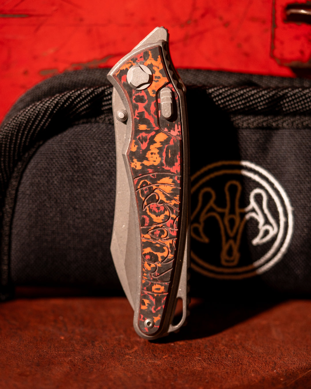 Hawk Knives-Hawk Knives Talon - Mars Valley Fat Carbon Handle Inlay - Tumbled M390 Blade-1-Urban Cutlery