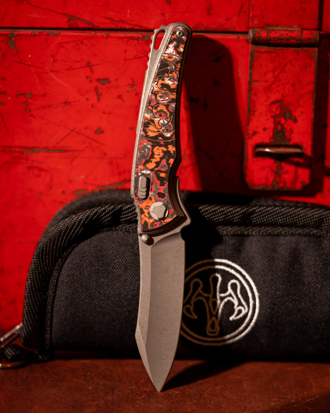 Hawk Knives-Hawk Knives Talon - Mars Valley Fat Carbon Handle Inlay - Tumbled M390 Blade-3-Urban Cutlery