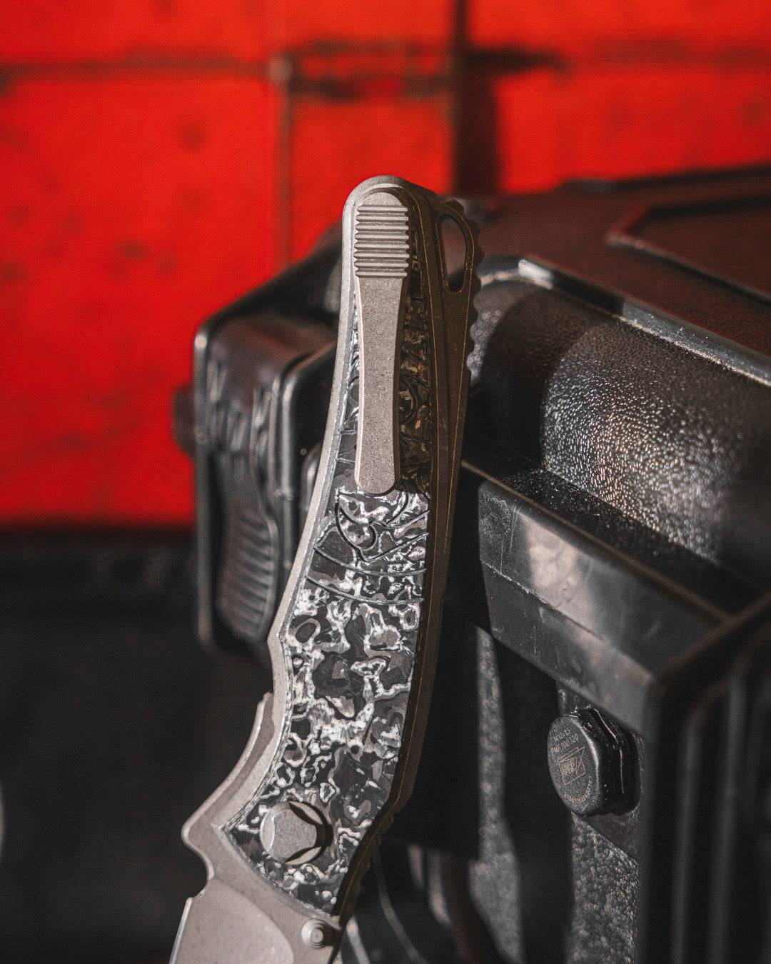 Hawk Knives-Hawk Knives Talon - TechnoCarbo White Handle Inlay - Tumbled M390 Blade-3-Urban Cutlery