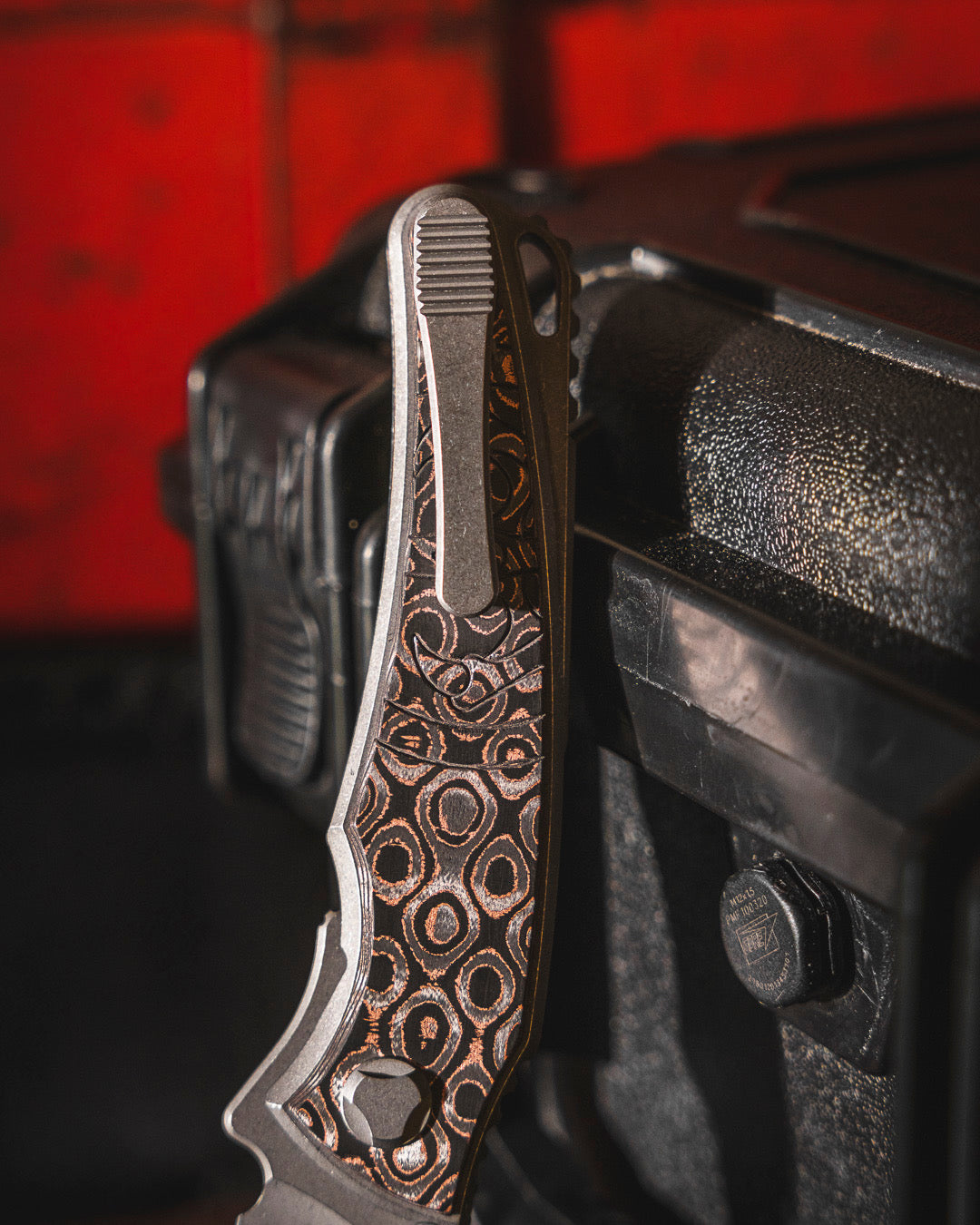 Hawk Knives-Hawk Knives Talon - Uni Copper Fat Carbon Handle Inlay - Tumbled M390 Blade-3-Urban Cutlery