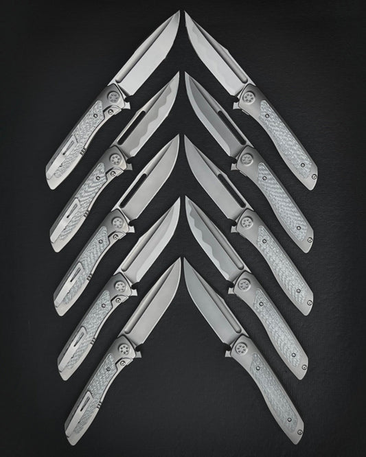 Sharp by Design T10 – Silver Twill Carbon Fiber Inlay Handles - Coming Soon