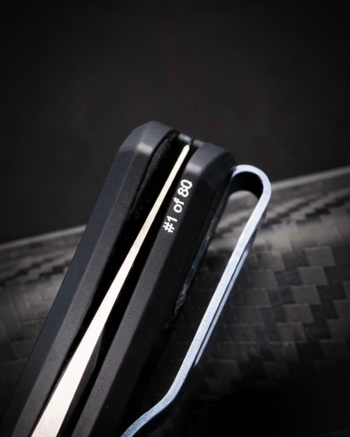 Pro-Tech BSW26.Duke.1 Blade Show West 2026 Exclusive Duke AUTO - Black Handle w/ White Pearl Inlay - Mike Irie Compound Mirror Polished Blade - White Pearl Button /80