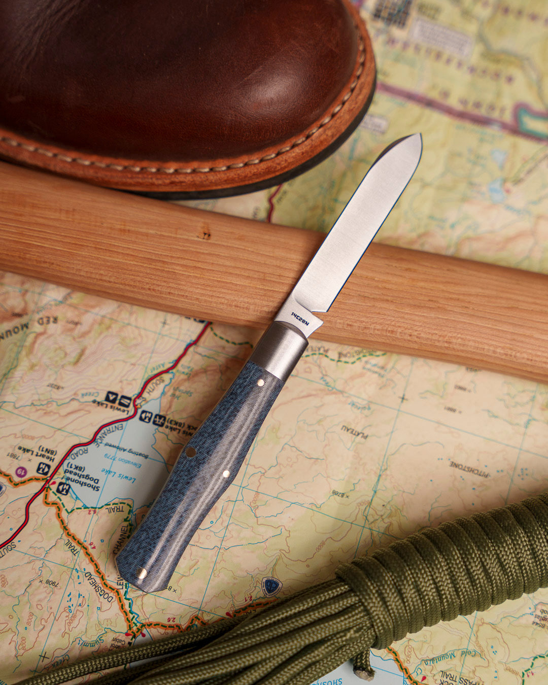 Jack Wolf Knives GATEWAY COFFIN - VIBE DENIM LINEN MICARTA - Available 10/16 @ 2PM EST!