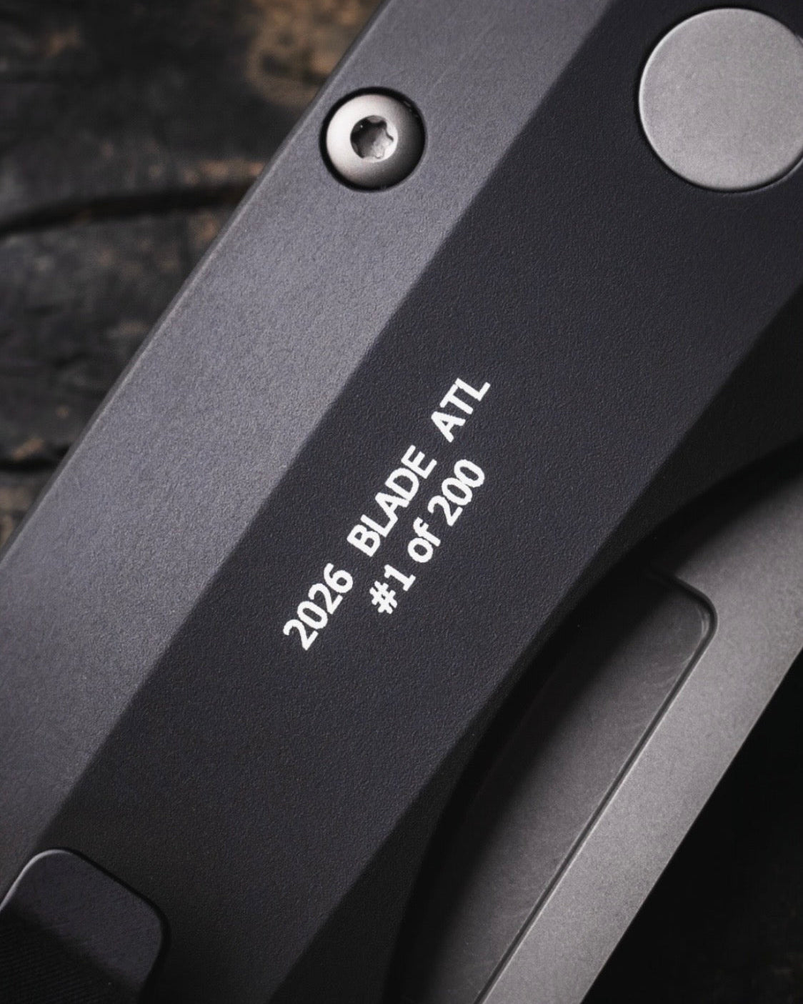 Pro-Tech BSA26.VERO.2 Vero Synapse 2 Auto - Black Solid Aluminum Handle - Blasted MAGNAMAX Blade - Abalone Button - Blasted Hardware - DLC Black Clip /200