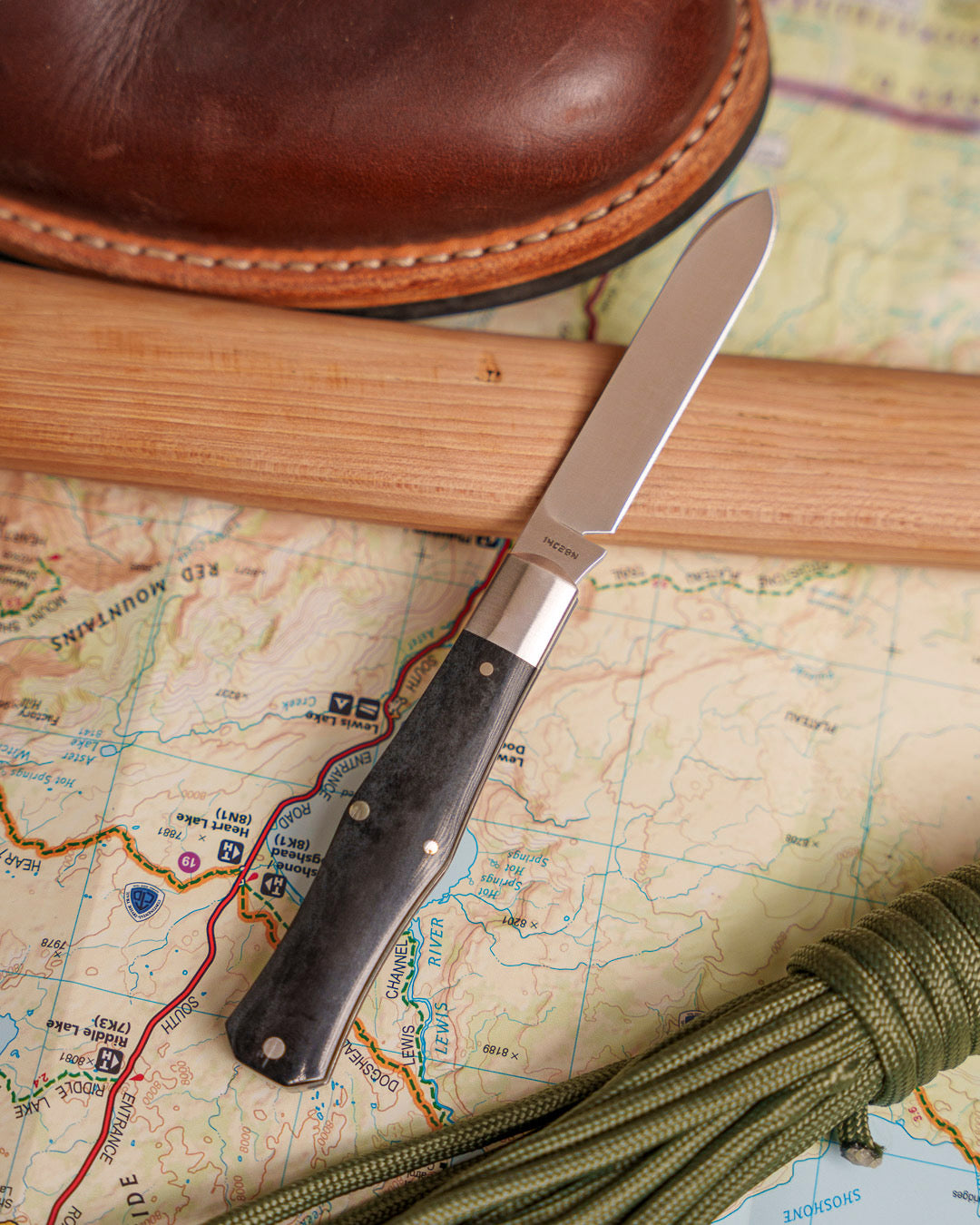 Jack Wolf Knives GATEWAY COFFIN - SMOOTH BLACK BONE