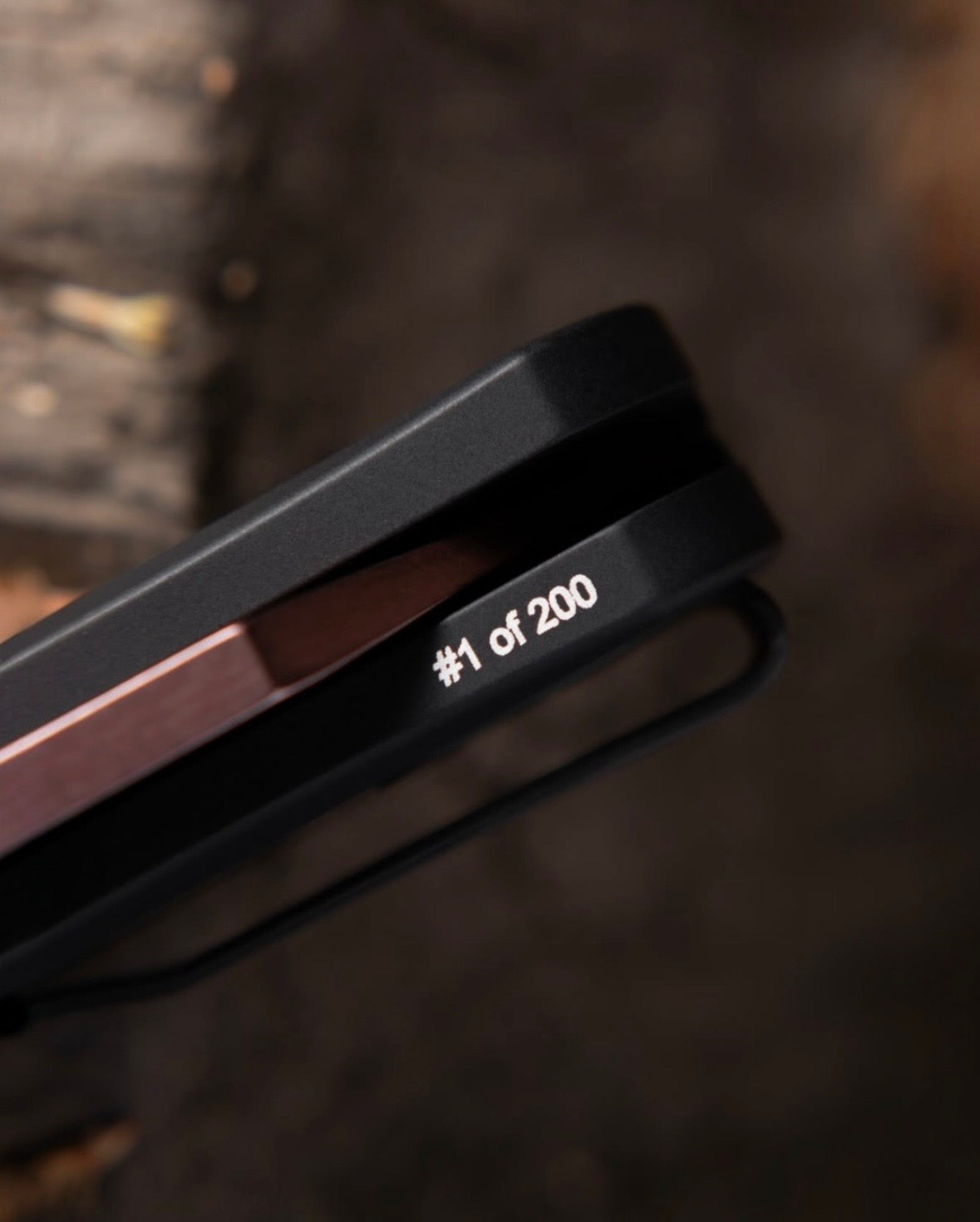 Pro-Tech BSA26.Malibu.1 Blade Show Atlanta 2026 Exclusive Malibu - Black Handle - Copper Rose PVD Reverse Tanto Magnacut Blade - Copper Rose Hardware - Black Lip Pearl Button /200