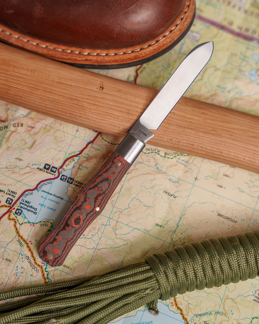 Jack Wolf Knives GATEWAY COFFIN - FAT CARBON LAVA FLOW