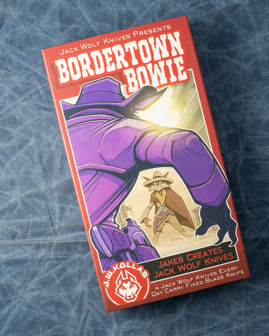 Jack Wolf Knives - BORDERTOWN BOWIE - FAT CARBON ARCTIC STORM
