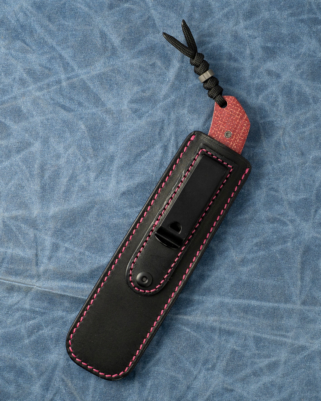 Jack Wolf Knives - BORDERTOWN BOWIE - VIBE BORDEAUX JUTE MICARTA